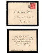*Harry Brodribb Irving/Dorothea Baird Thank You Card DEATH OF SIR HENRY ... - €81,91 EUR