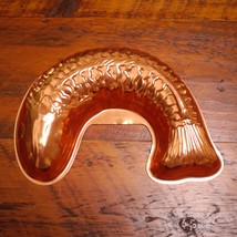 Vintage FISH Bright Copper Metal Mold Rustic Farmhouse Kitchen Wall Hanging - $14.99