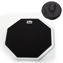 PAITITI 10 Inch Silent Portable Practice Drum Pad Octagonal Shape with Carrying  - £21.57 GBP