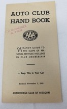 Auto Club of Missouri Handbook AAA Rules Services Guide 1955 - £15.13 GBP