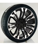 Split Spoke Machine Black 24&quot; Wheels Tires Silverado Tahoe Sierra Yukon ... - $2,295.81