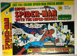 Super SPIDER-MAN &amp; SUPER-HEROES #158 (1976) Marvel Comics Morbius X-Men Uk FN- - £19.56 GBP