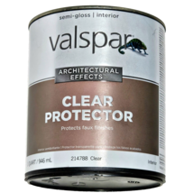 Valspar Semi Gloss Interior Architectural Effects Clear Protector Quart ... - £20.53 GBP