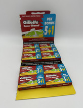 Gillette Super Nacet Razor Blades (60count) Platinum Coated 10 Packs of 6 - £14.21 GBP