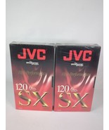 JVC VHS Tapes T-120 SX Blank High Performance New &amp; Sealed LOT OF 2 - £7.89 GBP