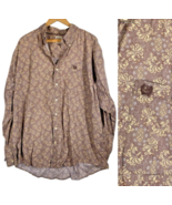 Cinch Shirt Size XL Mens Button Up Brown Print Western Rodeo Cowboy Long... - $69.13 CAD