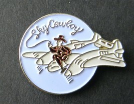 Sky Cowboy Classic Nose Art Usaf Usa Lapel Pin Badge 1.25 Inches - £4.43 GBP