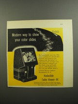 1952 Kodak Ad - Kodaslide Table Viewer 4X - Modern way to show your color slides - $18.49