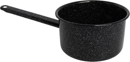 1.25Qt Enamel Saucepan, Black - $21.55