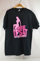 Where its at Entertainment Mens T-Shirt Vancouver BC Black Pink Gildan X... - $19.34