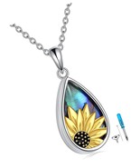 Pet Urn Necklace for Ashes - Sterling Silver Double Paw With Ash for - $141.53