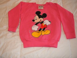 Mickey Mouse on a Coral Youth Sweatshirt size XS/4-6  - $16.00