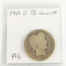1901-O 25c BARBER QUARTER COIN ABOUT GOOD AG CONDITION!! - £37.27 GBP
