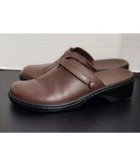 Clark’s Collection Women’s Brown Leather Slip On Mules Size 8M 71411 EUC - $32.48 CAD