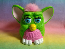 Vintage 1998 McDonald&#39;s Pink Mohawk Batting Eyes Green Furby Tiger Electronics - £2.32 GBP