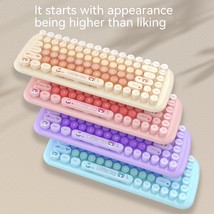Pink Mini Cute Cartoon Wireless Keyboard And Mouse Set - £49.58 GBP