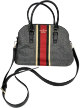 Kate Spade Jackson Street Grey Wool Striped Acrylic Kiernan Satchel Cros... - $54.15