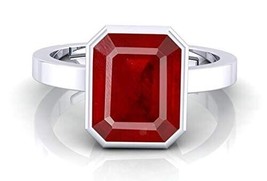14.32 Carat- 15.25 Ratti Natural AA++ Manik Certified Ruby Manik Silver Plated A - £39.64 GBP