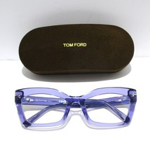 Tom Ford TF5766-B 078 Eyeglasses Women&#39;s Chunky Square Transparent Lilac... - $257.43 CAD