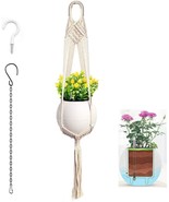 Macrame Plant Hanger with Self Watering Pot and Hook, 7 Inch Hanging Pla... - £13.79 GBP