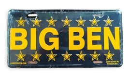 Vintage Big Ben Roethlisberger Metal License Plate NFL Black Gold Novelt... - £15.68 GBP