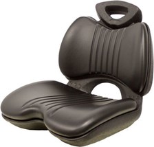 Black Vinyl Lawnmower Seat With Multiple Mounting Patterns- Gravely, John Deere - £118.63 GBP