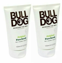 2x Bull Dog Skincare Men Original Face Scrub 4.2 oz Ea w/Aloe Cameline Green Tea - £23.80 GBP