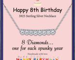 Birthday Gifts for Girls Necklace, S925 Sterling Silver Pendant CZ Heart... - $42.14