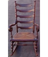 Antique Ladder Back Solid Wood Rocking Chair - GDC - GORGEOUS WOOD GRAIN - $397.25 CAD