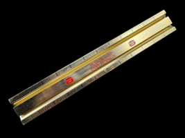 Meadow Gold Dairy Products Vintage Gold Metal Ruler 12&quot; Advertisement - $298.23 MXN