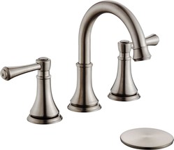 Timearrow 2 Handle 8-Inch Widespread Bathroom Sink Faucet In Brushed Nic... - £68.20 GBP