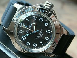 Russian Mechanical Automatic Wrist Watch VOSTOK AMPHIBIAN DIVER 120811 - $124.99