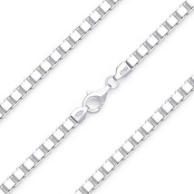 4mm Classic Box Link Italian Chain Bracelet in Solid .925 Italy Sterling Silver - £56.81 GBP+