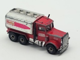 1981 Matchbox Peterbilt Getty 1-80 Red/Silver Diecast Truck Macau - £5.08 GBP