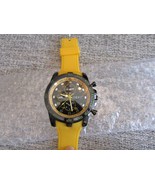 SBAO Men&#39;s Wristwatch Black Dial with Yellow Vinyl Band New - $16.78