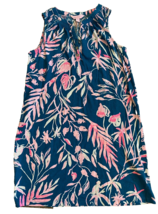 Lilly Pulitzer Sleeveless Sundress Children Girl&#39;s XL Teal/Pink Floral - £15.98 GBP