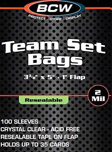 1 Pack of 100 Resealable Team Set Bags