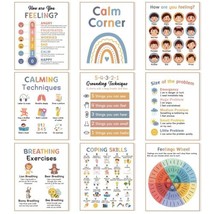 9 Calming Corner Posters Classroom, Calm Down Corner Feelings Chart for ... - $42.90