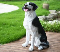 interoknack Large Black &amp; White Labrador Retriever Statue, Realistic Sit... - $599.00