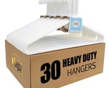 Quality White Plastic Hangers 30 Pack - Super Heavy Duty Plastic Clothes... - £53.80 GBP
