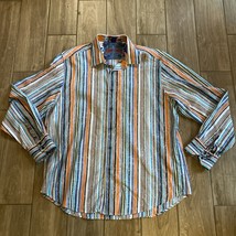 ROBERT GRAHAM Button Up Shirt Striped Paisley Classic Fit Harrington Sku... - $1,023.00 MXN