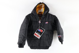 NOS Vintage 90s Streetwear Childrens Size 6 6X Full Zip Hooded Puffer Ja... - $49.45