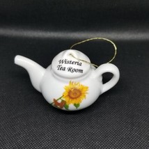 Vintage Porcelain Ceramic Tea Pot Ornament Wisteria Tea Room Sunflower Butterfly - £9.21 GBP