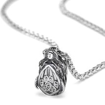 Bear Viking Necklace Silver Stainless Steel Norse Bjorn Claw Berserker Pendant - $25.99