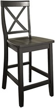 Crosley Furniture X-Back Bar Stool (Set Of 2), 24-Inch, Black - £187.04 GBP