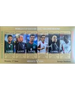 World Cup Soccer 2002 Second Round Mexico V USA Stamp Sheet 6 stamps  - $2.66 CAD