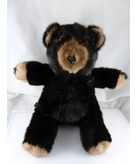 Vintage Black Mink Teddy Bear 14&quot; Rare Bear Inc 1982 Made in Hong Kong - $1,113.88 MXN