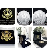 Silver Bitcoin Coins Commemorative Collectors Silver Plate Coin USA - $440.45 MXN