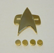 Star Trek: Voyager Captain Communicator and Rank Pips Cloisonne Pin Set NEW - £20.81 GBP