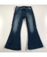 Seafarer Jeans Womens 25 Blue Bellbottoms Flared Leg Sea Breaker Italy - $111.95